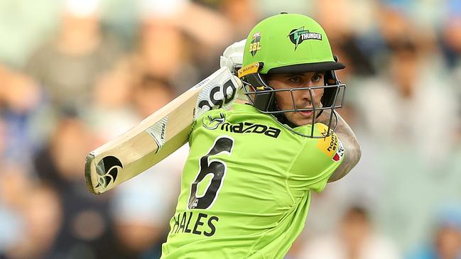 Alex Hales did most of the damage with the bat for the Thunder at the Adelaide Oval.