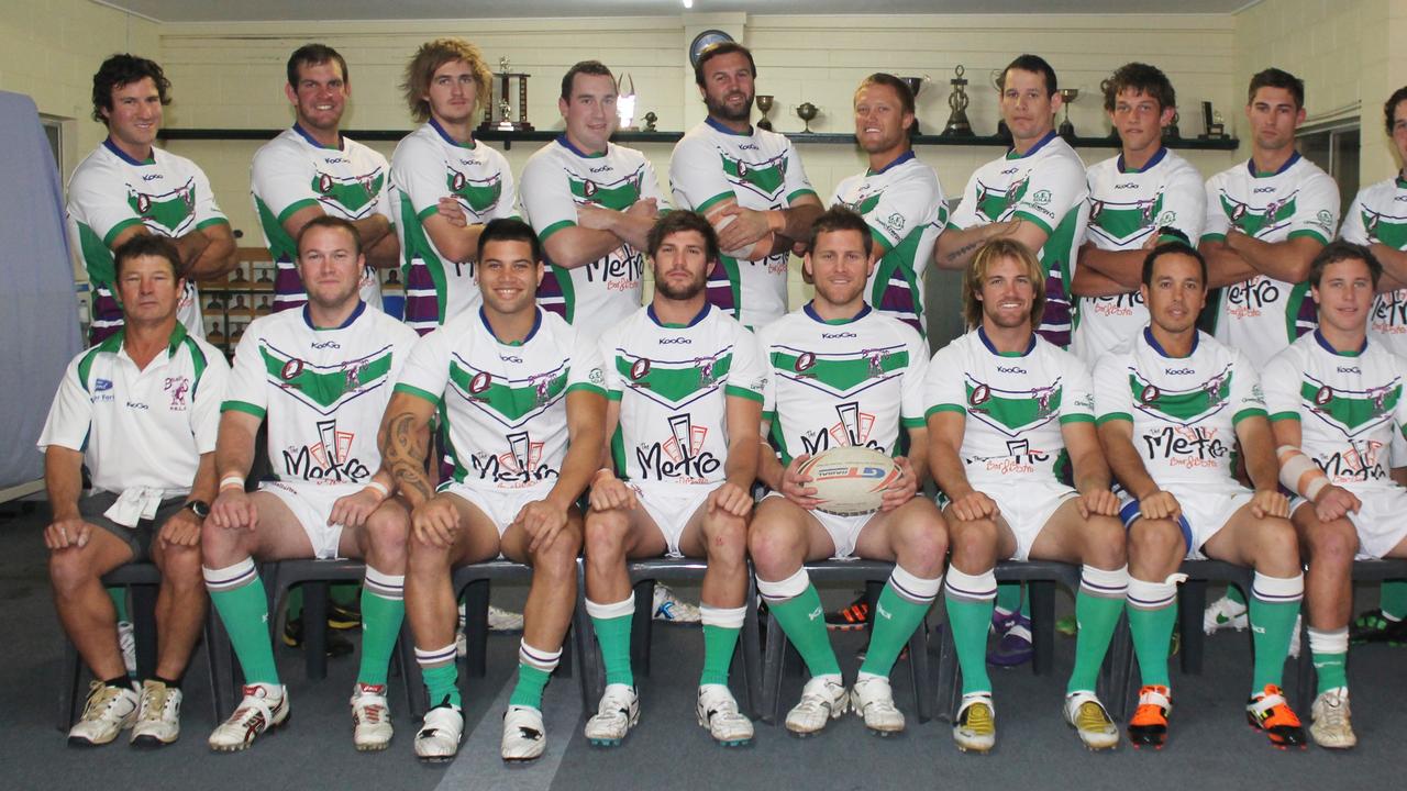 WELL REPRESENTED: Proserpine Brahmans players look forward to taking on Souths this weekend. Back: Luke Hession, Doug Davy, Jake Berkers, Jason Back, Jim Webb, Todd Hounsell, Dan Hilly, Alex Richards, Jace Brown, Tyson Chapman and team manager Matt Court. Front: Assistant coach Bill Lade, Matt Lade, Jerome Kutia, Grant Cooke, captain and coach Adam Wright, Dean Connell, Rhys Kaka and Harry Quod. Photo Aimee Vinci / Whitsunday Times