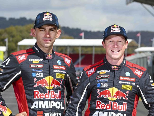 Red Bull team championship contender drivers Will Brown and Broc Feeney  with their cars on the Starting Grid of the Vailo 500  Wednesday,November,13,2024.Picture Mark Brake