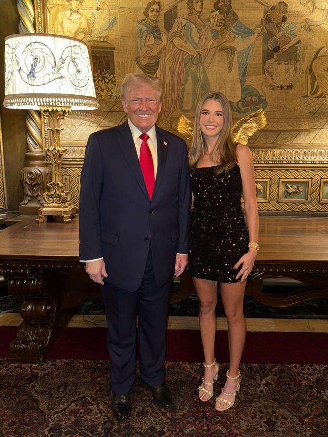 Donald Trump with his granddaughter, Kai, on election night.