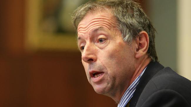 Dr John Quiggin, professor of economics at the University of Queensland, has told a Senate inquiry universities are wasting money competing against each other for students. Picture: Steve Pohlner