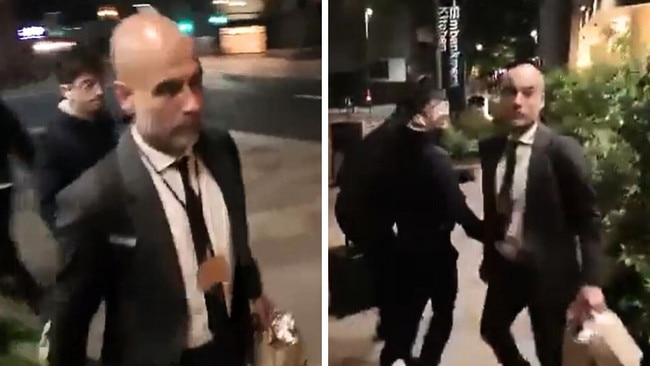 Pep Guardiola snapped at a fan.