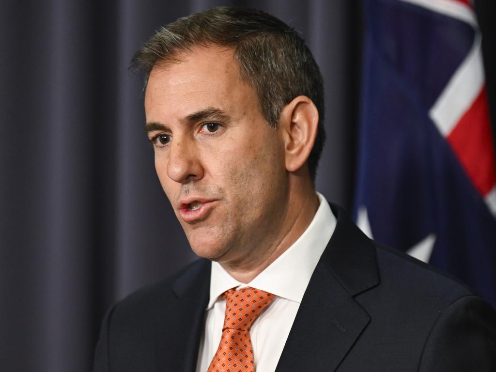 CANBERRA, AUSTRALIA  - NewsWire Photos - February 4, 2025:  Federal Treasurer Jim Chalmers holds a press conference at Parliament House in Canberra. Picture: NewsWire / Martin Ollman