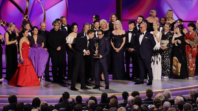 The Cast and crew of Shogun accept the Outstanding Drama Series award. Picture: Kevin Winter/Getty Images