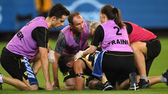 Alex Rance will miss the 2019 season after injuring his ACL. Picture: AAP Images 