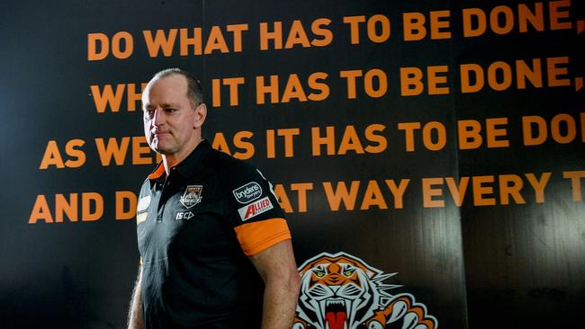 Wests Tigers' coach Michael Maguire says the club has money to spend on the right player. Picture: AAP Image/Brendan Esposito