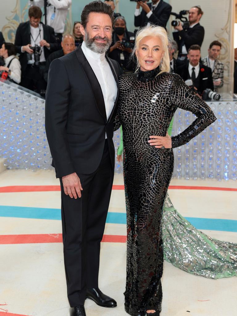 Jackman and Furness at the Met Gala this year. Picture: Dimitrios Kambouris/Getty Images for The Met Museum/Vogue