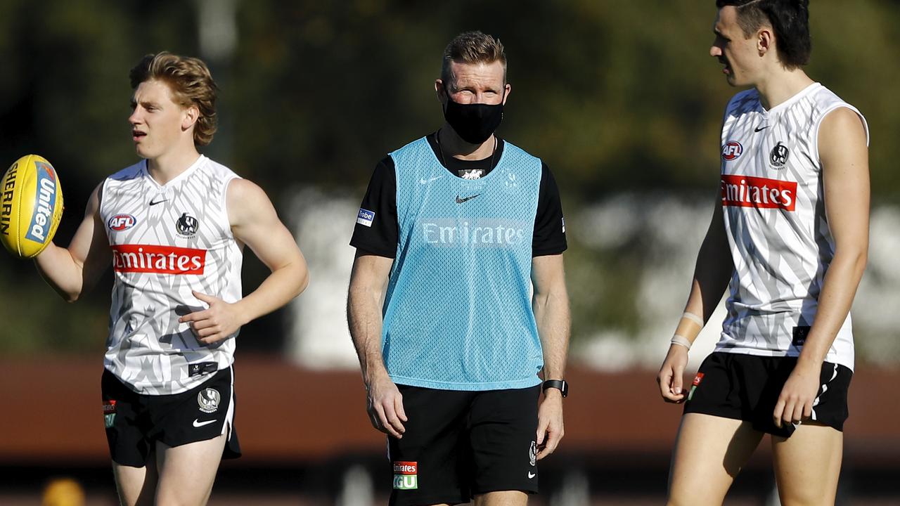 Nathan Buckley, Senior Coach of the Magpies. Picture: Dylan Burns