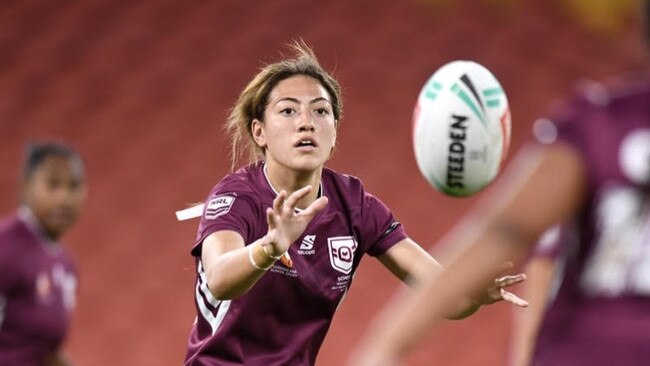 Tavarna Papalii playing for Queensland: PIC: Courtesy of the QRL.