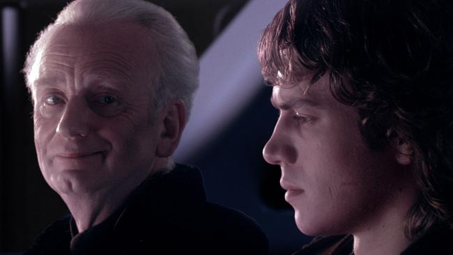 Ian McDiarmid and Hayden Christensen in Revenge of the Sith.