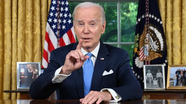 US President Joe Biden during a national address in the Oval Office of the White House in June.