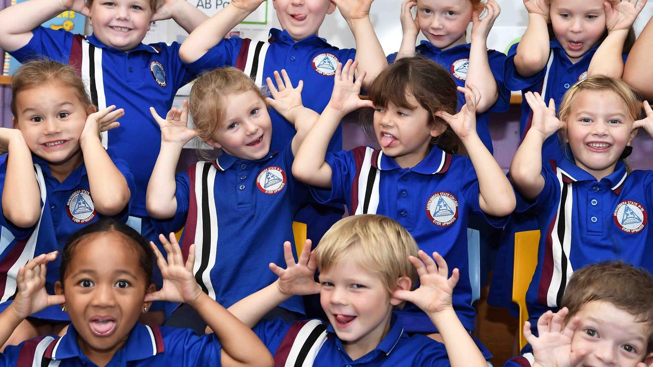 My First Year: Mundubbera State School Preps, (back) Brodie, Charlie, Maggie, Madison, Sioona, (Middle) Scarlett, Isabell, Amelia, Isla, Indi, (front) Sofia, Bridon, Anthony, Sisi. Picture: Patrick Woods.