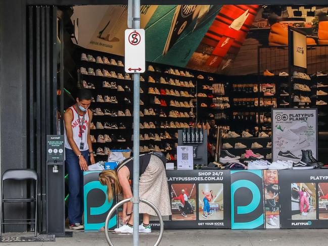 And no more trying shoes on in the street. Picture: Getty Images