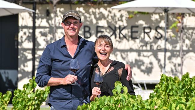 Bekkers Wines owners Toby and Emmanuelle Bekkers at their McLaren Vale cellar door. Picture: Brenton Edwards