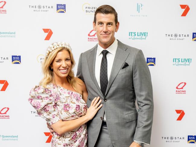 Sarah Matulin and Ben Roberts-Smith at Magic Millions race day. Picture by Luke Marsden.