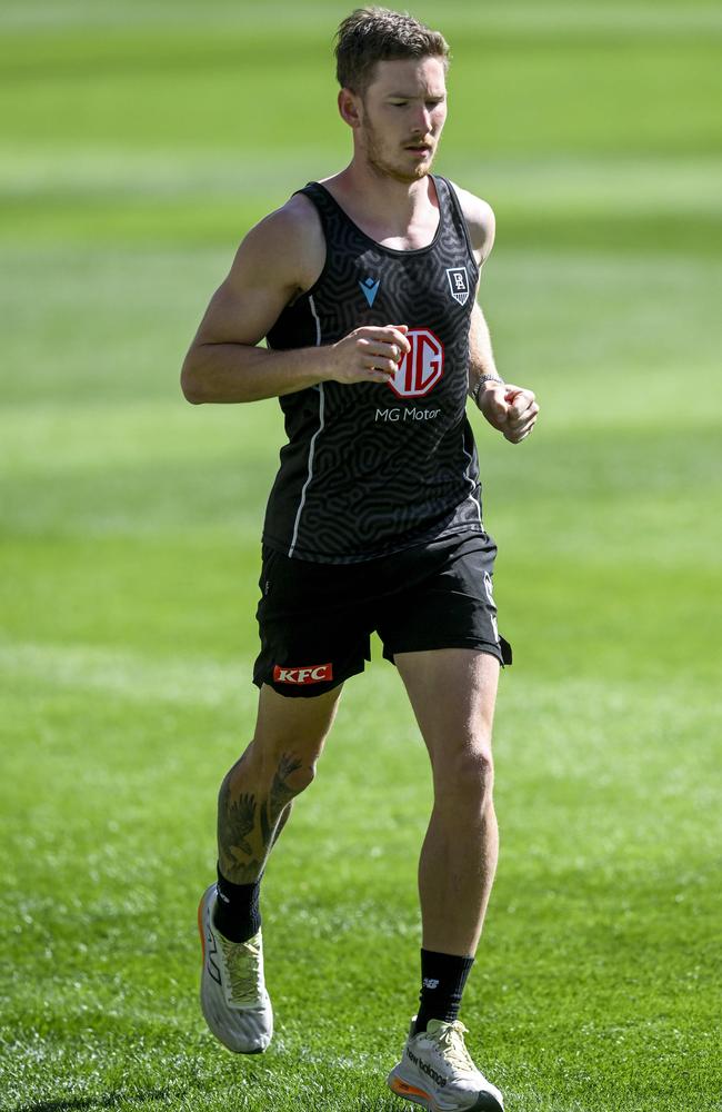 Kane Farrell back running earlier this month. Picture: Mark Brake