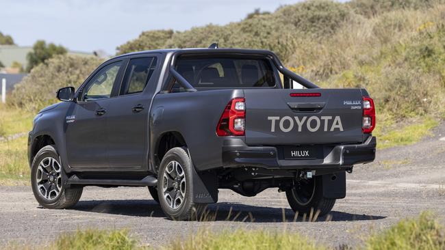 Dual-cab models benefit from a dampened tailgate. Photo: Toyota