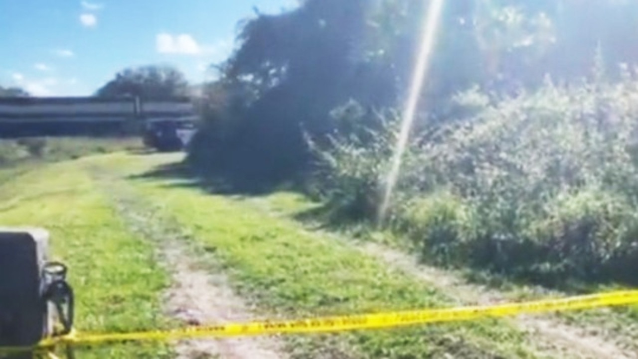 Police taped off a new section of the Carlton reserve in Florida’s southwestern coastal Sarasota region. Picture: WFLA.