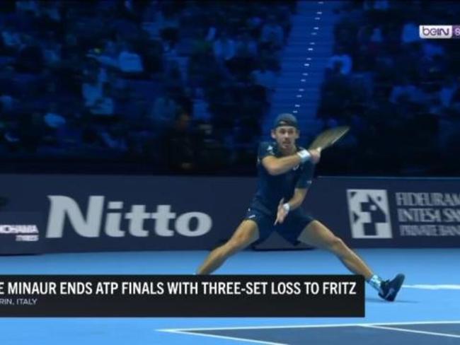 Fritz hand de Minaur ATP finals loss