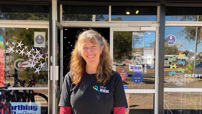 Bike Shop owner Wvonne Pfau has upped security after recent break-ins.