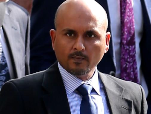 Muhammad Naveed an uber driver heads into the downing centre ahead of a trial .pic John Grainger