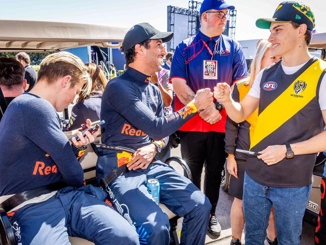 Liam Lawson, Daniel Ricciardo and Oscar Piastri.