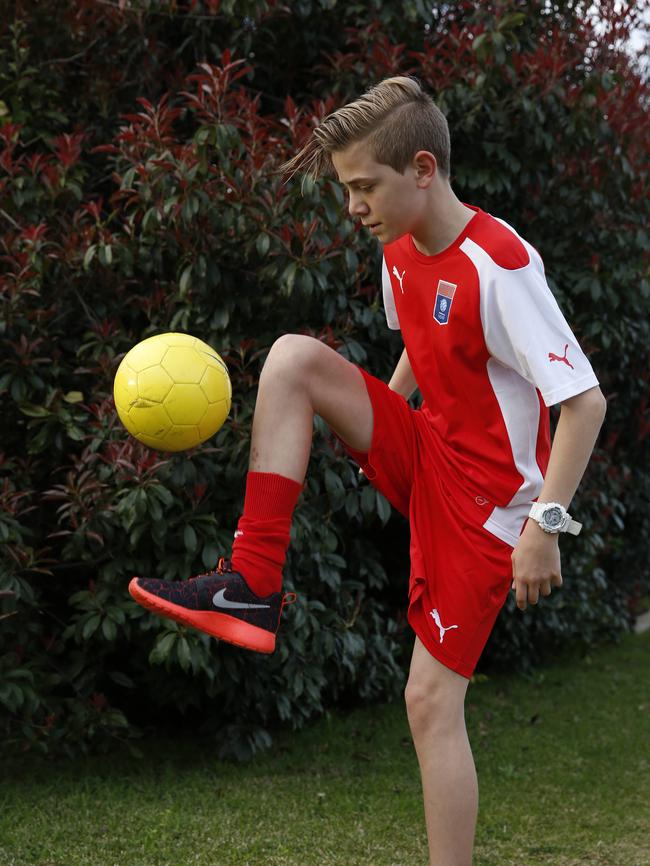 Gabriel Pellegrini practises his skills.