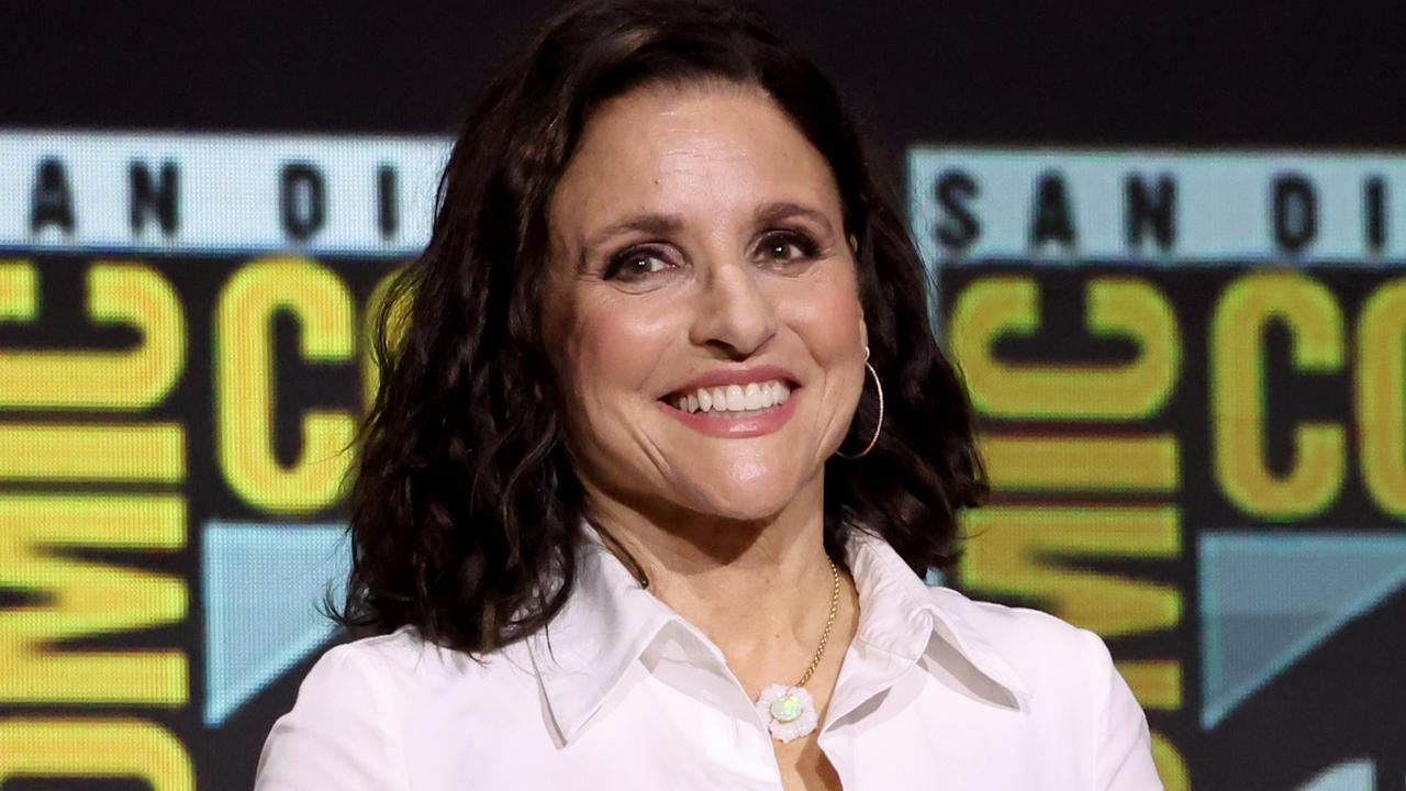 Julia Louis-Dreyfus speaks onstage during the Marvel Studios Panel in Hall H at SDCC in San Diego, California on July 27. Picture: Getty