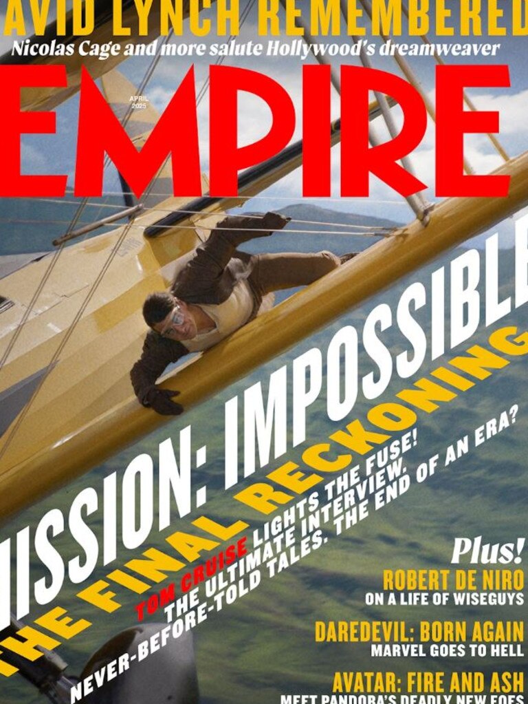 Cruise recounts his daring stunts in a new interview with Empire magazine, which features him mid-stunt on the cover. Picture: Empire