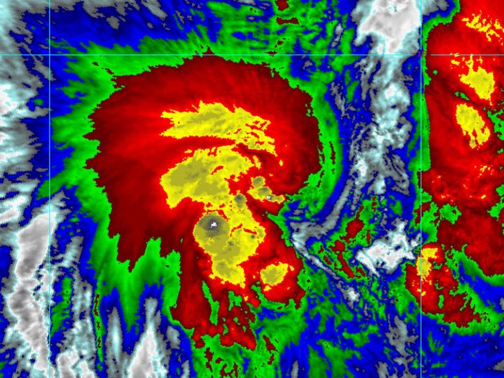 Real time modelling of Tropical Cyclone Uesi by the Regional and Mesoscale Meteorology Branch. Picture: RAMMB / CIRA