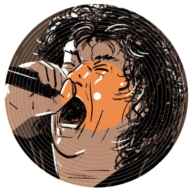 Cold Chisel frontman Jimmy Barnes. Illustration: Tom Jellett