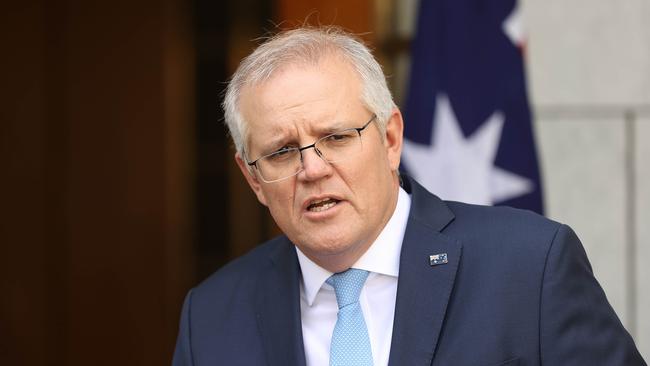 Scott Morrison in Canberra on Thursday. Picture: Gary Ramage