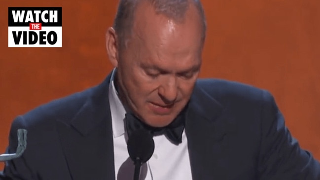 Michael Keaton breaks down at SAG Awards over death of nephew to drug addiction