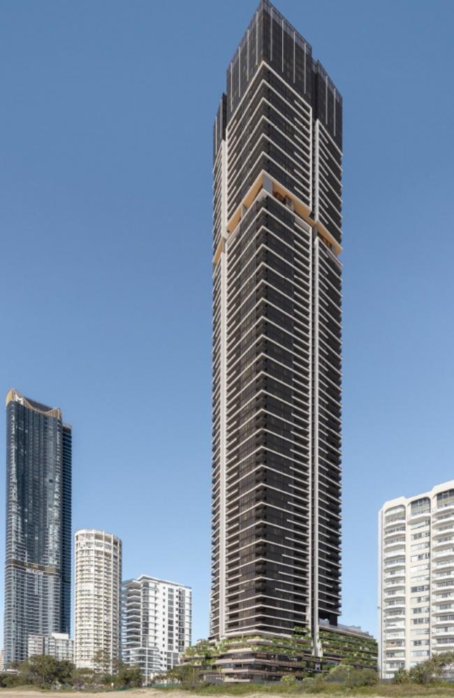 Artist impression of Meriton Shore, a Surfers Paradise supertower project proposed by Harry Triguboff. Picture: Supplied