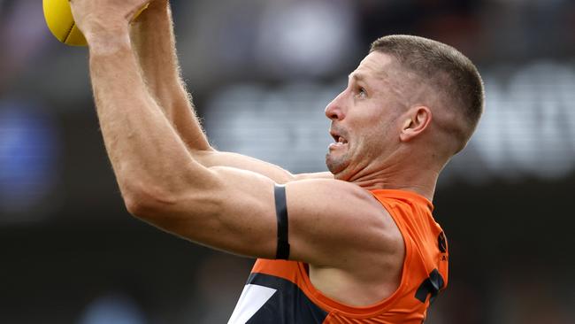 GWS star Jesse Hogan could have launched a surprise run to the Coleman Medal with his 10 goals in the first two games of the season. Picture: Phil Hillyard