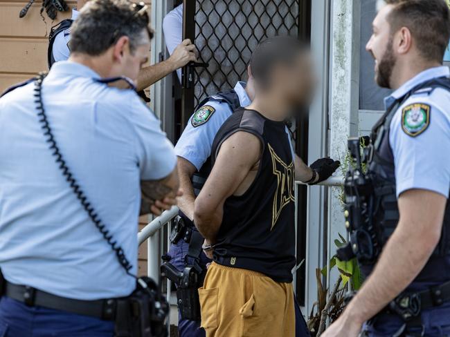 An alleged offender arrested as part of Operation Amarok raids across Sydney and regional NSW so far this year.