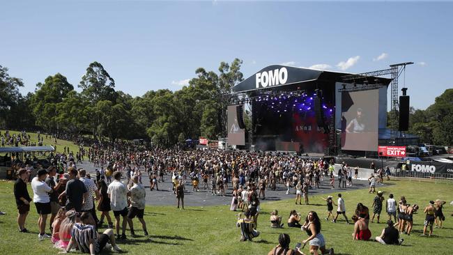 Festival goers at FOMO experienced a heavy police presence searching for drugs. Picture: David Swift.