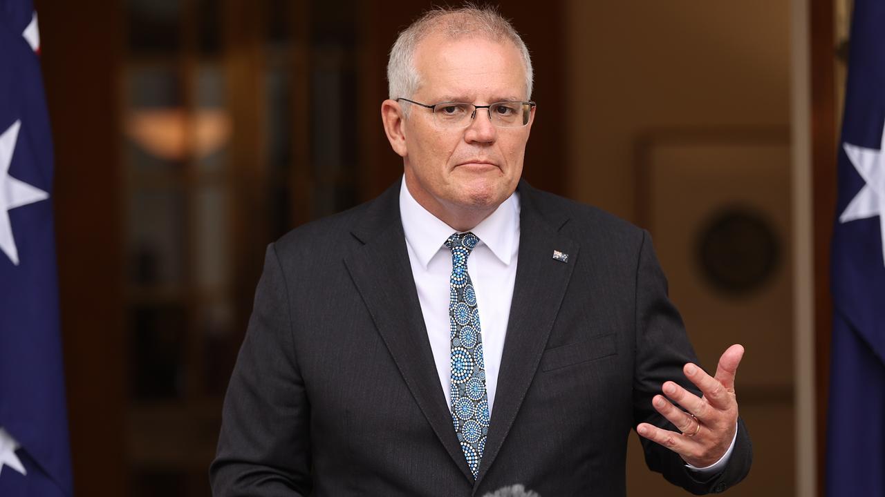 Prime Minister Scott Morrison announced antigen tests would be free for some Australians. Picture: Gary Ramage/NCA NewsWire