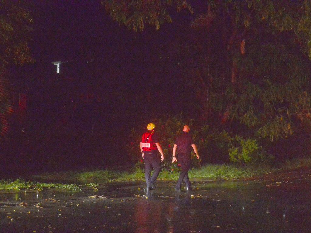 Residents in a unit complex in Alexandra Street, North Ward, were hit by flash flooding during monsoonal rain in Townsville. Picture: Matt Taylor