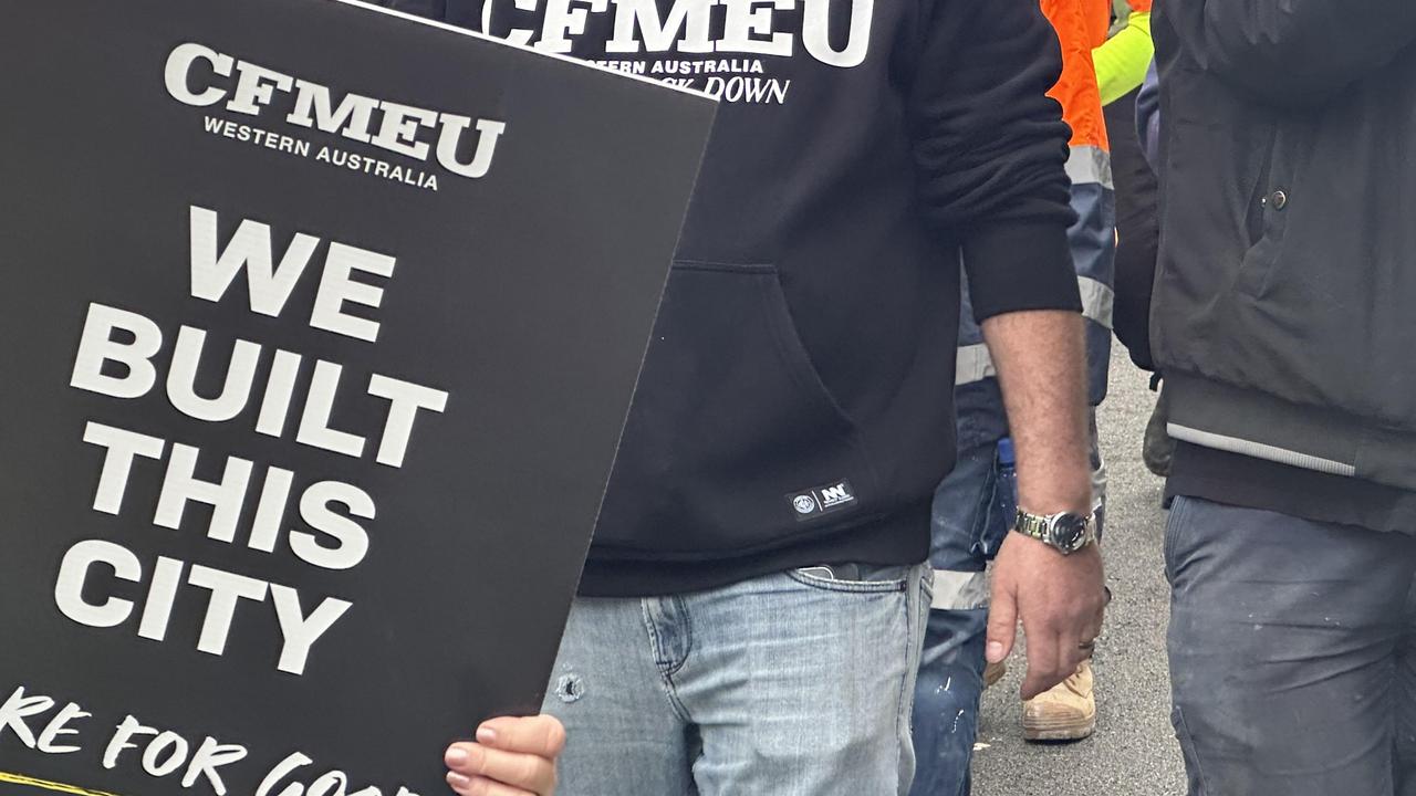 A CFMEU spokesperson said their organisers prioritised safety at all times. Picture: NewsWire/ Emma Kirk