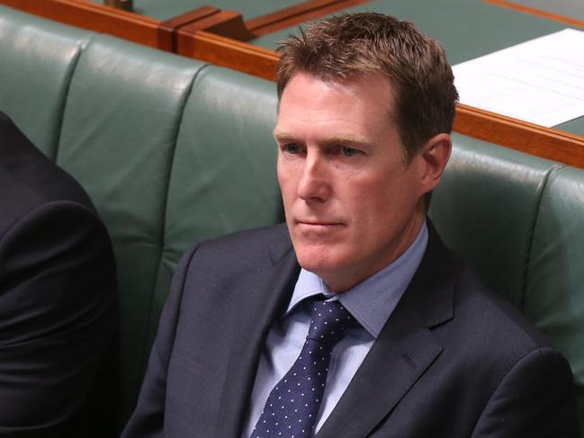 Attorney General Christian Porter in the House of Representatives Chamber at Parliament House in Canberra. Picture Kym Smith