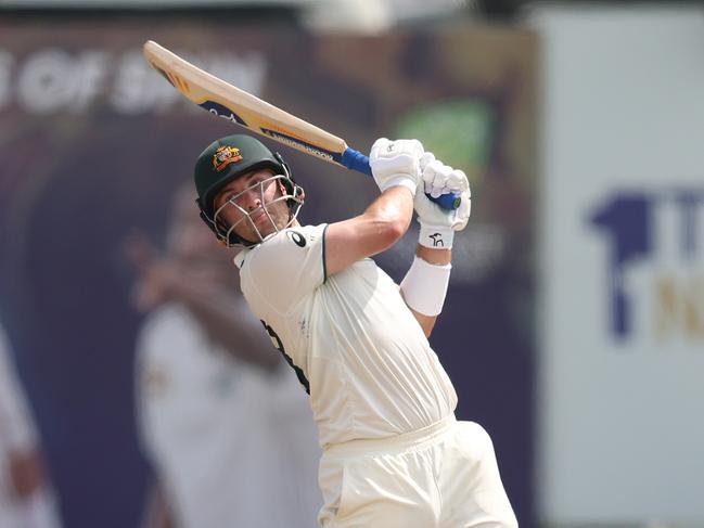 GALLE, SRI LANKA - JANUARY 30: Josh Inglis of Australia bats during day two of the First Test match in the series between Sri Lanka and Australia at Galle International Stadium on January 30, 2025 in Galle, Sri Lanka.  (Photo by Robert Cianflone/Getty Images)