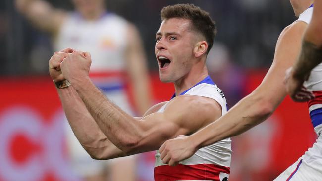 Josh Dunkley is celebrating his move to Brisbane. Picture: Will Russell / AFL Photos via Getty Images