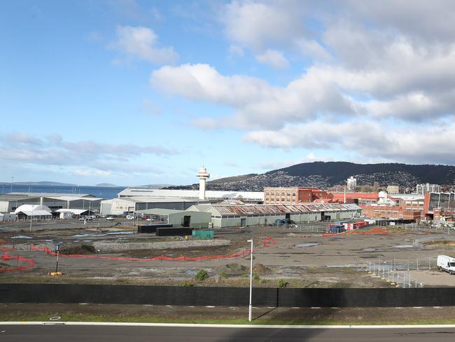 View of the Macquarie Point site from the Hobart Cenotaph. Picture: Nikki Davis-Jones