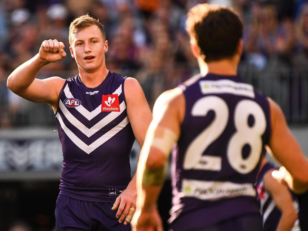 The Dockers need to win next week and have other results go their way if they’re to sneak into the top eight. (Photo by Daniel Carson/AFL Photos via Getty Images)