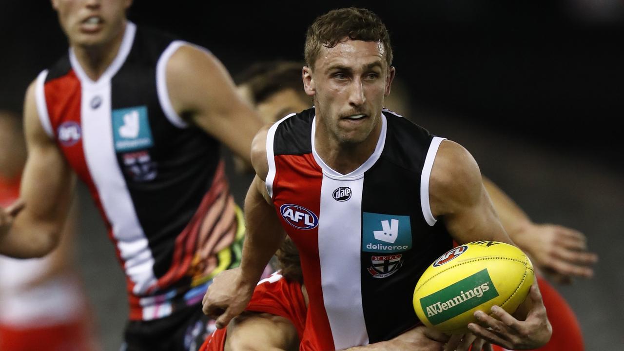 St Kilda Luke Dunstan has impressed since returning to the senior side mid-season. Picture: Darrian Traynor/Getty Images