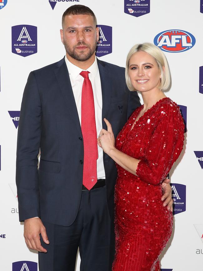 Lance and Jesinta Franklin. Picture: Scott Barbour/Getty Images