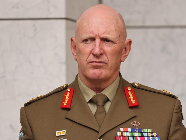 CANBERRA, AUSTRALIANewsWire Photos JANUARY 05, 2021: COVID-19 Taskforce Commander, Lieutenant General John Frewen, spoke to the media  during a press conference at Parliament House in Canberra.Picture: NCA NewsWire / Gary Ramage