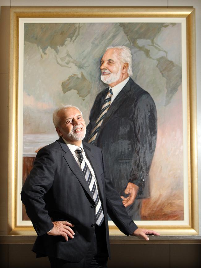 Another view of the Dale Fu Chen painting of Vili Milisits for the Archibald national portrait competition.