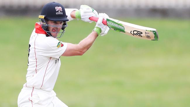 Cricket. CTPL cricket grand final University V North Hobart. Day 2. Tim Paine batting for University. Picture: Nikki Davis-Jones